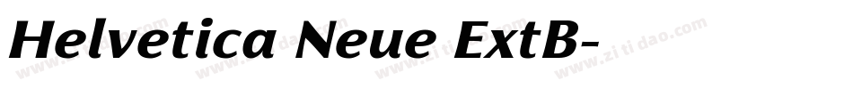 Helvetica Neue ExtB字体转换